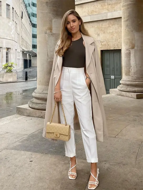 Pantalon taille haute 